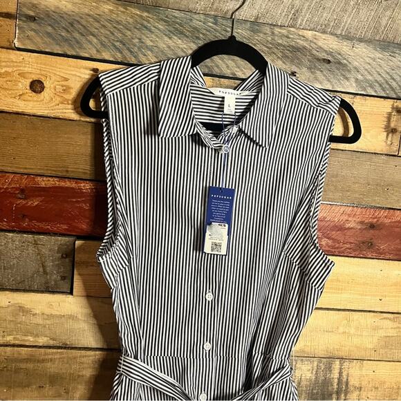 Popsugar Blue And White‎ Stripe Dress Size Large - Picture 3 of 9